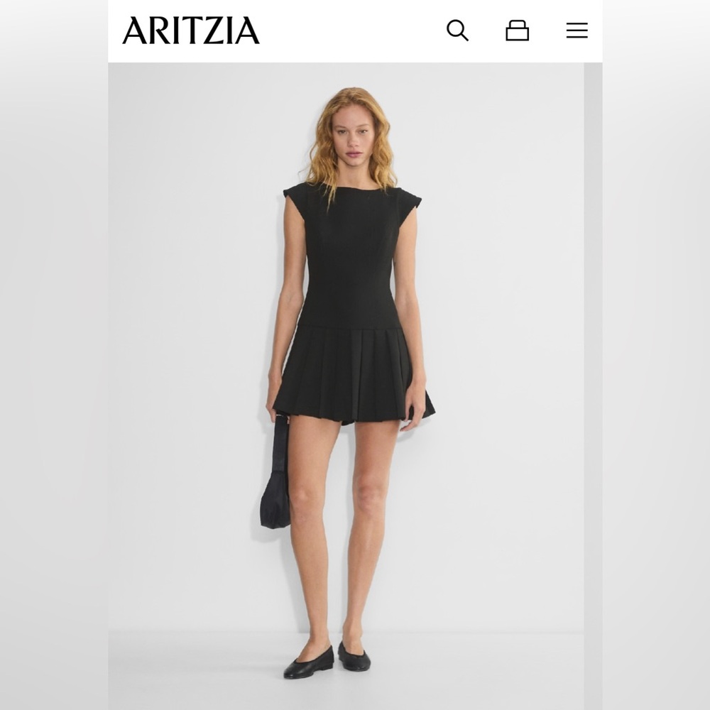 Aritzia Sunday Best Black Mini Dress